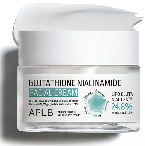 APLB Glutathione Niacinamid ansiktskräm | Niac CEN™ Lipo Gluta 24,8% 1,86 FL.OZ/koreansk hudvård, djup återfuktning av niacinamid, förbättrad hudelasticitet, vitalisering för