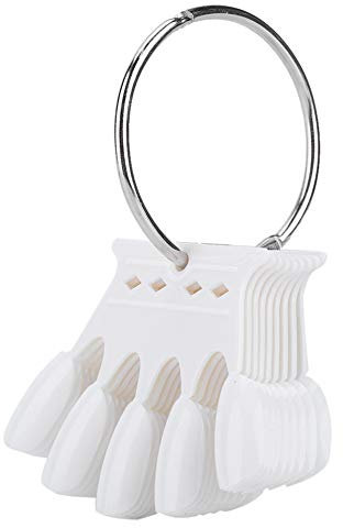 Nuancier Nail Art, 4 Couleurs 50pcs Conseils De Pratique du Nail Art Manucure Vernis Gel Couleur Affichage Vernis à Ongles Montrant Aussi(Blanc)