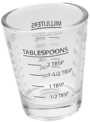 Cabilock 2 Pz Misurino in Misurino Liquido Piccoli Misurini Tazze Di Colpo Di Misurini Riutilizzabili Tazze Di Bilancia Misurino Per Espresso Bere Misura Coppa Rosso