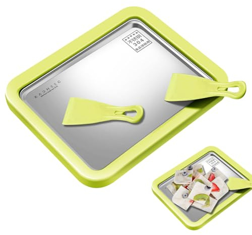 Máquina de hielo enrollada – Máquina de hielo de manivela, máquina de hielo enrollada en casa | Máquina de rodillos de helado extraíble con 2 raspadores, Máquina de dulces helados para postres