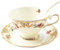 Floral Kaffeetassen aus Bone Porzellan, Europäische Kaffeetasse mit Untertasse Vintage Porzellan Kaffeetasse mit Blumendesign Kaffeetasse Teetasse Set Nachmittagstee Party Supplies, 200 ml (B)
