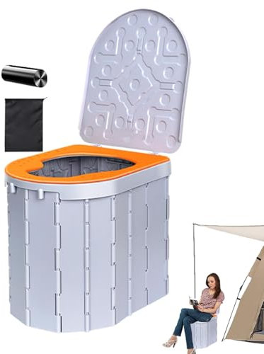 Toilettes de camping pliantes portables | Toilettes à compost pour l'extérieur avec couvercle, siège de toilette de voiture, accessoire de salle de bain d'extérieur pour voiture, bateau, plage, tente