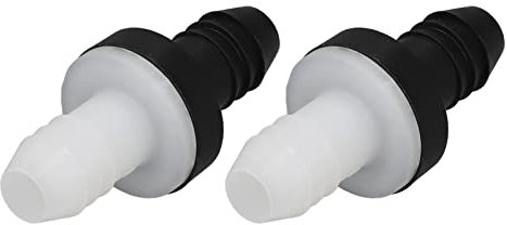 NOENNULL Pack of 2 Check Valve 3/8 Inch 10mm Plastic 1 Way Water Check Valve for Air Compressor Aquarium Pump Fuel Gas Liquid Air (CDAV6)