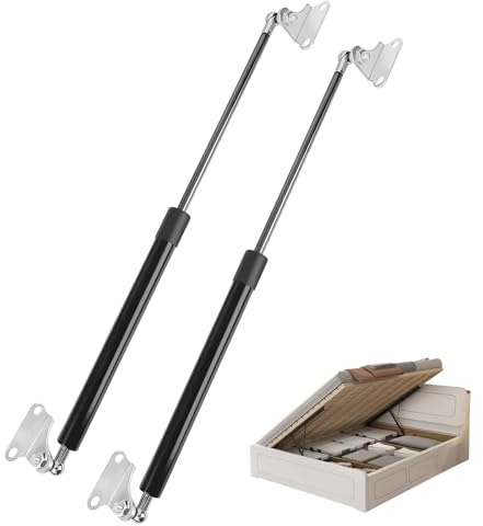 500MM 200N/20KG Amortiguadores con resortes de gas, Soporte hidráulico de amortiguador de presión de gas con resorte de gas tipo L de 2 piezas Para tapa de caja de almacenamiento, cubierta de barco