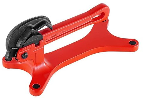 Ruaizel Tornillo de banco de tubo portátil, tornillo de banco de apriete de tuberías, tornillo de banco de aluminio portátil para mantenimiento de válvulas, lugares de trabajo de gran altitud