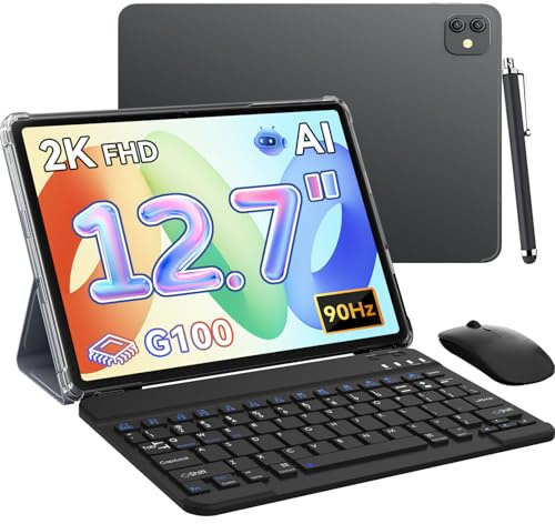 Blackview Link8 Tablet 13 Pulgadas,Android 15 Tableta con Teclado y Lapiz y Ratón,36GB RAM+256GB ROM,90Hz 2K FHD Display Octa Core G100 Gaming Tablet,16MP+13MP/Gemini AI/Widevine L1/8400mAh/Face ID