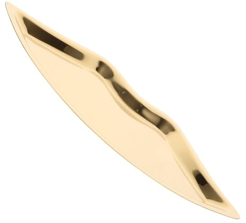 iplusmile Vassoio Portagioielli Piccolo in Acciaio Inox Dorato Piatto Portaanelli e Portaoggetti Elegante per Casa e Ufficio Accessorio da Scrivania Versatile per Chiavi Profumi e
