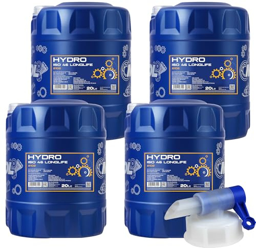 80L MANNOL HYDRO ISO 46 Olio Idraulico Liquido MN2102-20 incluso rubinetto di scarico