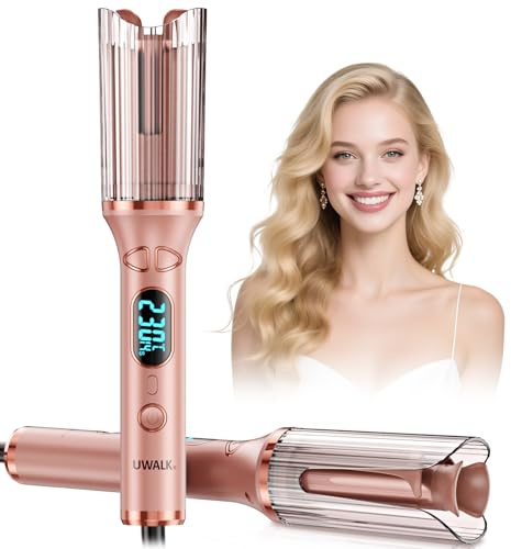 Ferro Arricciacapelli Automatico Arriccia Capelli: 25 mm Piastra Boccoli Automatica con 14 Impostazioni di Temperatura e 5 Timer - Automatic Curling Iron con Schermo LED & Protezione Antiscottatura