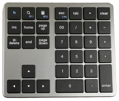 Tastierino numerico wireless, tastiera numerica piccola | Tastierino numerico a 35 tasti,Utilizza il tastierino del computer per la digitazione silenziosa ed efficiente, il tastierino meccani