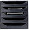 Exacompta 229014D Ablagebox EcoBlack mit 5 Schubladen für DIN A4+ Dokumente. Ecobox mit hoher Kapazität für mehr Platz auf dem Schreibtisch Big Box Schwarz