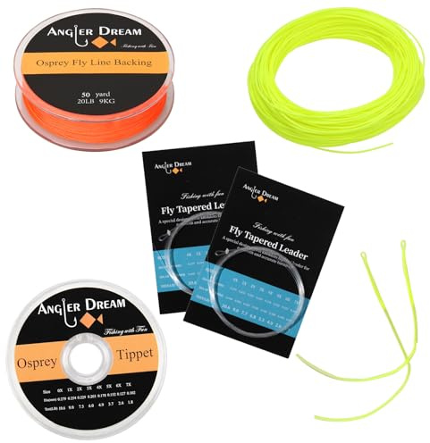 ANGLER DREAM WF Fly Fishing Line Kit 1 2 3 4 5 6 7 8 9WT Fly Fishing Line Leader Braided Backing Fish Line