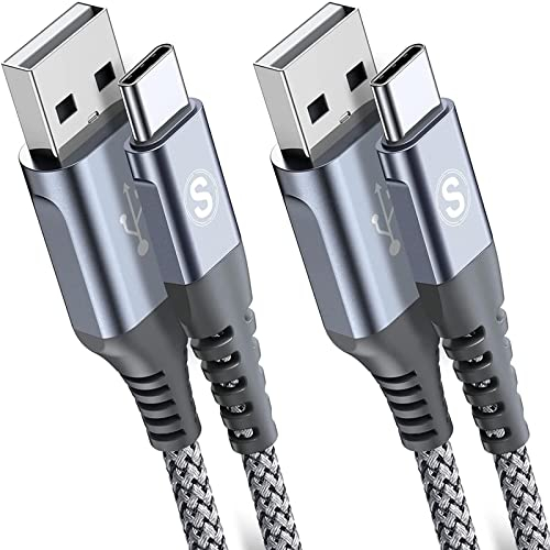 sweguard USB C Kabel 3.1A [2Stück 3m] Schnellladung, Ladekabel USB C Nylon für iPhone 16 15 Pro Max, Samsung Galaxy S25 S24 S23 S22 S21 S20 S10 S9 S8 Plus,Note,A71 A55 A51 A50 A15,Flip Pixel LG Moto