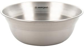 Snow Peak Stainless Steel Tableware Bowl M, Silver, Lightweight Durable Bowl for Home, Camping & Outdoors