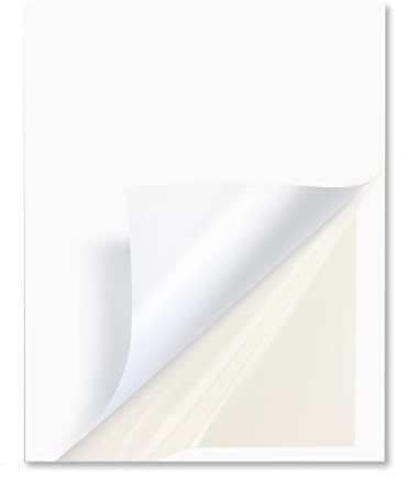 LUTER 10pcs 21x29cm/ 8.3 x 11.4 inch A4 Size Double-sided Adhesive Sheets, White Self-Adhesive Tape Sheets for Arts Crafts and Photo Albums Making