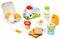 SOKA Wooden Breakfast Set 19 PCS Pretend Play Toys Toast Eggs Milk Food Playset Role Play Game Early Educational Development for Kids Children Age 3+ Girls Boys