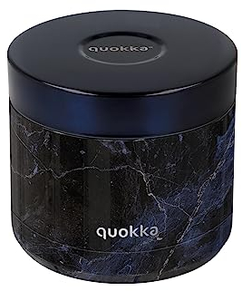 Quokka Whim - Black Marble 600 ML | Contenitore Termico per Alimenti In Acciaio Inox - Mantiene La Temperatura
