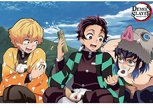 ABYSTYLE GBEye - Poster Tanjiro, Zenitsu, Inosuke (91,5 x 61 cm)