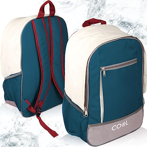 20L Kühlrucksack Kühltasche Thermo Rucksack Picknicktasche Isoliert Groß Cooler Bag (BLAU)