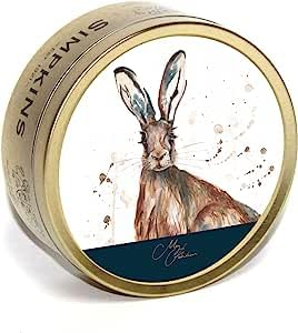 Simpkins - Meg Hawkins - Hare Tin with Mixed Fruit Drops - Travel Sweets 175g - Pack of 6 in Premier Life Store Box