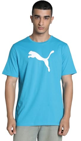 Puma Homme Teamrise Logo Jersey Cotton T-Shirts, Speed Blue-Puma Blanc, 3XL EU