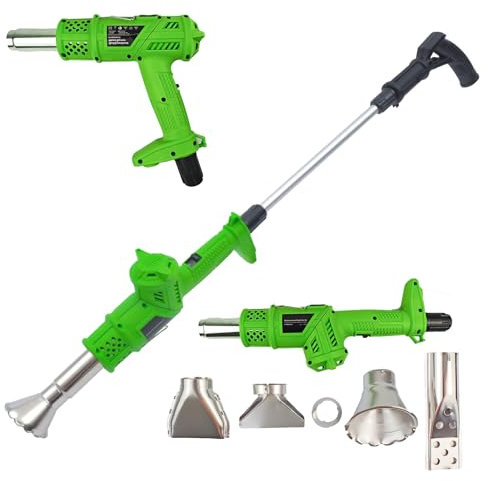 Mangiatore elettrico 3 in 1, 1500 W, bruciatore elettrico per erbacce da giardino, con temperatura ad alta potenza regolabile, ricambio per ugelli per diserbo, coperture e ghiaccio che si scioglie,