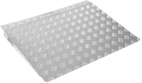 TRUTZHOLM Türschwellenrampe von 4-10 cm Höhe Traglast 250 kg Aluminium grau Stufenrampe Türrampe Überfahrhilfe (4-6 cm)