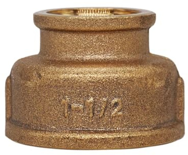 SKIR'CO (2 pz) Bussola di riduzione in ottone 1 x 1/2 filettatura interna, raccordi per tubi in ottone, connettore di riduzione, filettatura BSP femmina