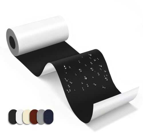 Skystuff Down Jacket Repair Patch, Self-Adhesive Nylon Fabric Repair Tape | 7.6x200CM Waterproof Fabric Tape Repair Patch For Sofa, Down Jacket,Tents, Sleeping Bags, Clothing, Puffer Coats,Black