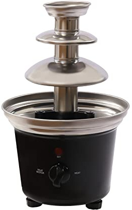 TOWIUOA Chocolate Fountain Machine, 40W 120V Chocolate Melting Pot 3-Tier Fondue Fountain Food Tray with for Parties - Melts Cheese, Queso Candy 1lb