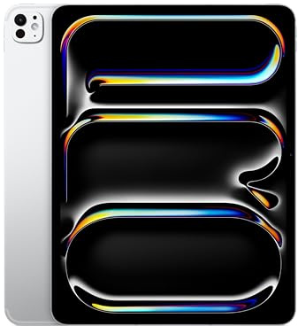 Apple iPad Pro 13-inch (M5) 256GB: Ultra Retina XDR display, Landscape 12MP Front Camera/12MP Back Camera, LiDAR Scanner, Wi-Fi + 5G Cellular, All-Day Battery Life — Silver