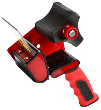 Distributore di Nastro Adesivo Macchina for sigillare portatile con dispenser for nastro da imballaggio, confezionatrice espressa for for l'ufficio del distributore sedile imballatore(Rot)