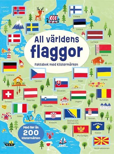 All världens flaggor : faktabok med klistermärken