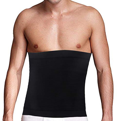 ULTNICE Herren Abnehmen GüRtel - Bauch Shaper FüR MäNner Fitness Bauchweg GüRtel Bierbauch Body Shaper GrößE L (Schwarz)