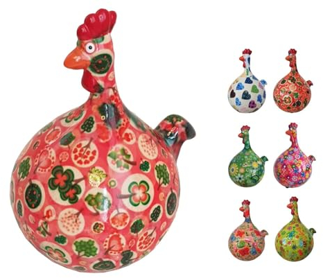 netproshop Spardose Huhn aus Keramik Pomme Pidou ca. 14,5x12,5x17 cm, Auswahl:Huhn-Marie-Kleeblatt