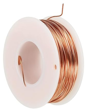 PATIKIL 131 Piedi Filo Rame Nudo Solido, 22 Calibro 99.9% Filo Rame Puro 0.7mm Morbido Filo Bordatura Legami Stelo Pianta Metallo per Gioielli Artigianali (40m)