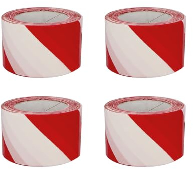 Amig - Marking Tape - 4 Pack - Non-Adhesive - LDPE Polyethylene - 70 mm x 4 x 200 m - Yellow and Black