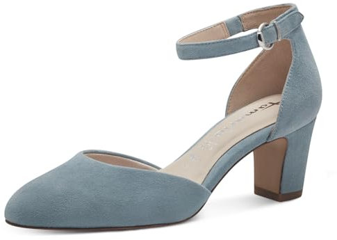 Tamaris Damen Klassische Ballerinas, Frauen Flats,Comfort Lining,TOUCHit-Fußbett,Slip-ons,klassisch elegant,Ballerinen,Light Blue,41 EU