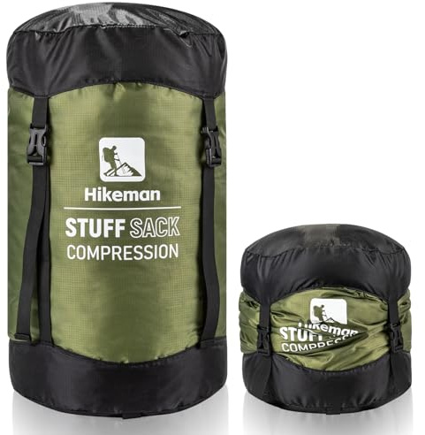 HIKEMAN Compression Stuff Sack for Sleeping Bag - Lightweight Compression Bag,Water-Resistant Sleeping Bag Stuff Sack for Camping Outdoor Hiking Backpacking Travelling