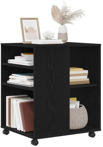 vidaXL Armadio 60 x 53 x 72,5 cm Legno ingegnerizzato Rovere Nero