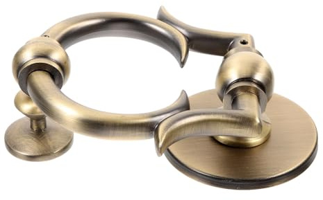 NULYLU Battente per Porta Design Elegante Stile Europeo in Lega di Zinco Color Oro Resistente alla Ruggine e Facile da Installare, Accessorio per Porte D'ingresso