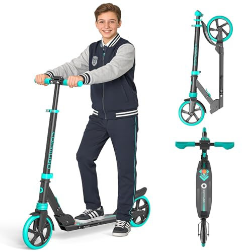 Kick Scooter for Kids 5-12, Teens, Adults, CPSC Certified Foldable Lightweight Sport Scooter with 8 Inch Wheels, Max Load 240 LBS, Gift for Childs