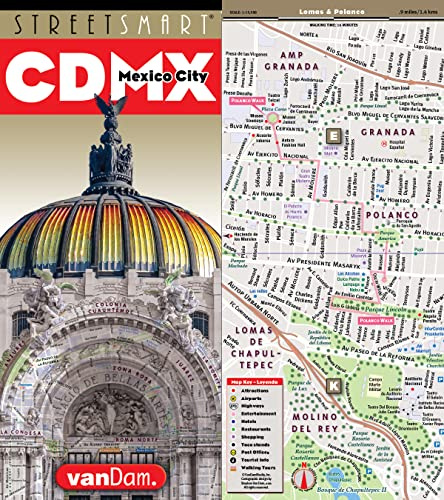 StreetSmart Mexico City Map by VanDam – Laminated City Center Street Map of CDMX w/all Attractions, Pre-hispanic Sites, Museums, Hotels, Restaurants, ... 2026 Edition (English and Spanish Edition)
