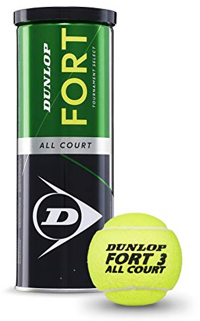 Dunlop Tennisball Fort All Court TS - für Sand, Hartplatz und Rasen (1x3er Dose)