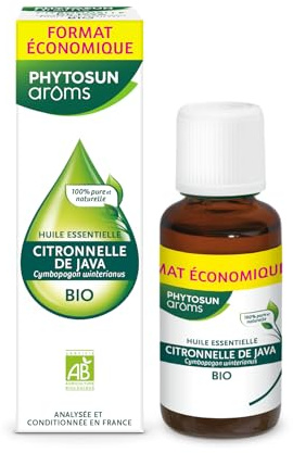 Phytosun Arôms Huile Essentielle de Citronnelle de Java Bio - 100% Pure et Naturelle - Huile essentielle format Spray - 30ml