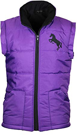 MS-Trachten Gilet da equitazione per bambini Pia foderato viola