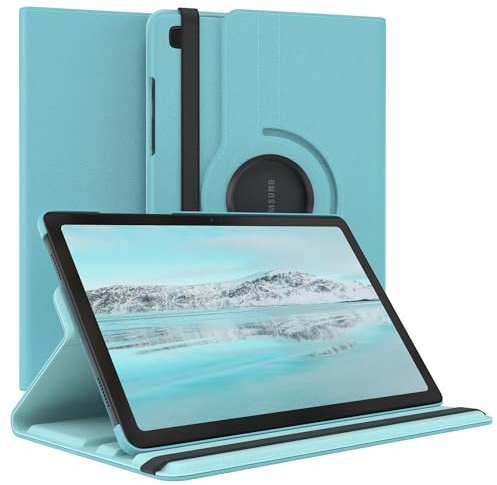 EAZY CASE - Tablet Hülle für Samsung Galaxy Tab A7 Schutzhülle 10.4 Zoll Smart Cover Tablet Case Rotationcase zum Aufstellen Klapphülle 360° drehbar mit Standfunktion Tasche Kunstleder Blau