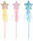 Chutoral 3 Stück Stern Zauberstab Prinzessin Zauberstäbe Fee Glitzer Stern Zauberstab Feenstab für Mädchen Weihnachten Halloween Geburtstagsfeier Dekoration (Gold&Rosa&Blau)