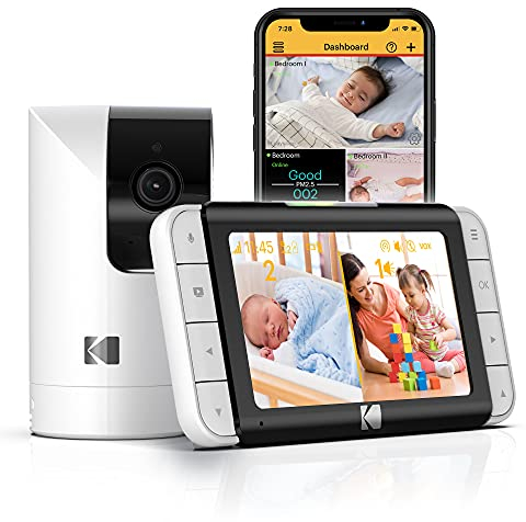 KODAK Cherish C525P Intelligenter Video-Monitor für Babys, hochwertiges Video für schnelle und vertrauensvolle Überprüfung, Lange Akkulaufzeit bei Nacht und Nickerchen, 1 Unité (Lot de 1)