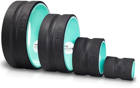 Chirp Wheel Foam Roller – Targeted Back & Neck Relief, Lumbar Spine Stretcher, Spinal Decompression Back Stretcher, Massage Roller with Density Foam for Physical Therapy, Supports 500lbs, 4-Pack Mint
